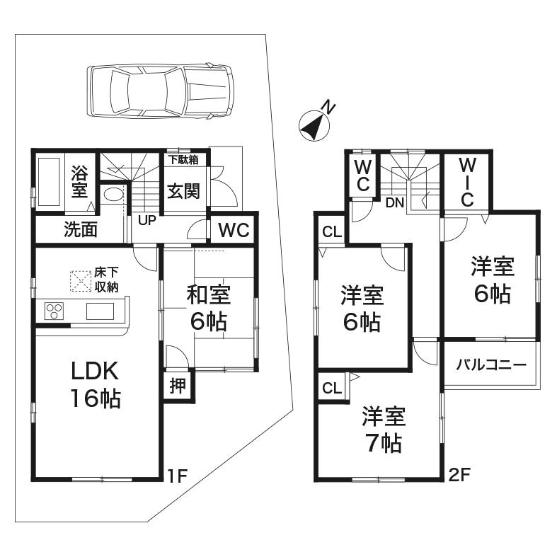 Floor plan. 25,800,000 yen, 4LDK, Land area 100.01 sq m , Building area 93.96 sq m