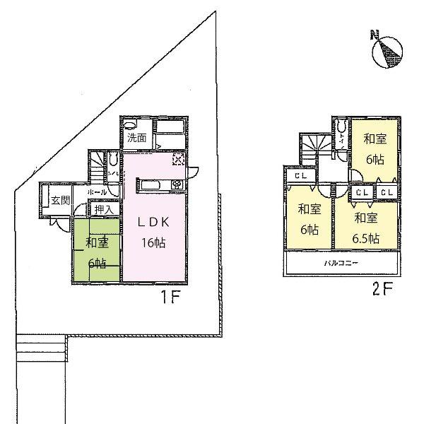 Floor plan. (No. 4 locations), Price 26,800,000 yen, 4LDK, Land area 190.38 sq m , Building area 94.77 sq m