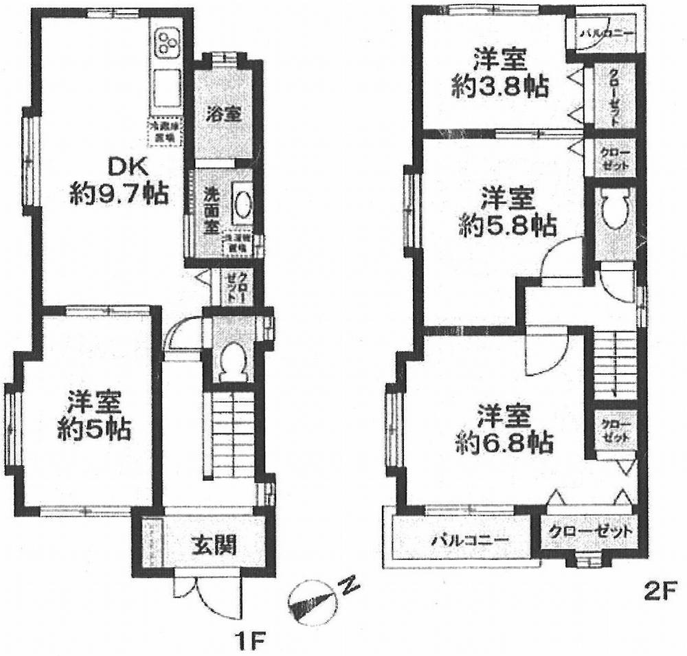 Floor plan. 15.8 million yen, 4DK, Land area 73.1 sq m , The building area of ​​72.32 sq m renovation completed, Decorated beautiful quiet residential area, Is attractive there is close to shopping facilities.