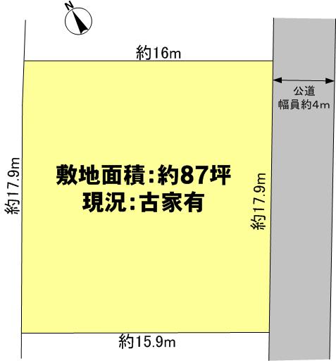 Compartment figure. Land price 28.8 million yen, Land area 287.99 sq m