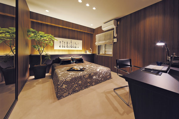Interior.  [bedroom] every day, Wrapped in peace of mind and comfort, Bedroom of calm atmosphere (H type model room)