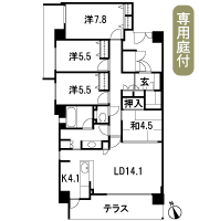 Floor: 4LDK + SIC, the occupied area: 98.31 sq m, Price: 45,452,000 yen