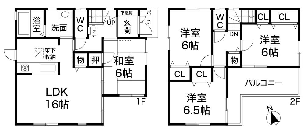 Floor plan. 25,800,000 yen, 4LDK, Land area 111.22 sq m , Building area 94.77 sq m