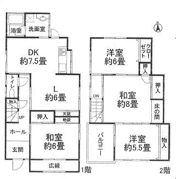 Floor plan. 15.9 million yen, 4LDK, Land area 186.96 sq m , Building area 116.85 sq m