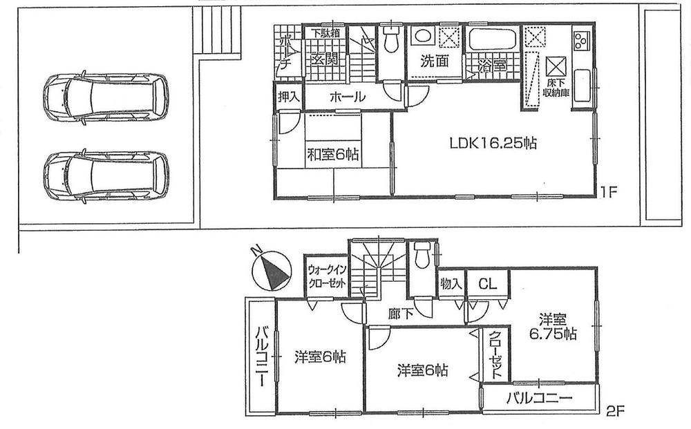 Floor plan. (No. 2 locations), Price 28,900,000 yen, 4LDK+S, Land area 145.39 sq m , Building area 95.37 sq m