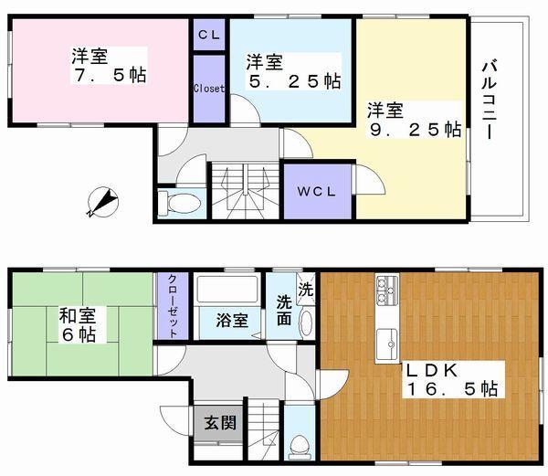 Floor plan. 39,800,000 yen, 4LDK, Land area 106.28 sq m , Building area 104.33 sq m
