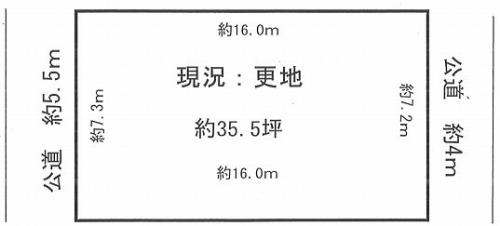 Compartment figure. Land price 16.8 million yen, Land area 117.43 sq m