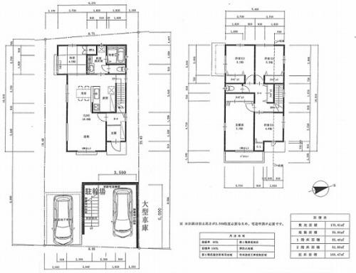 Building plan example (floor plan). Building plan example ( Issue land) Building Price 13 million yen, Building area 108.47 sq m