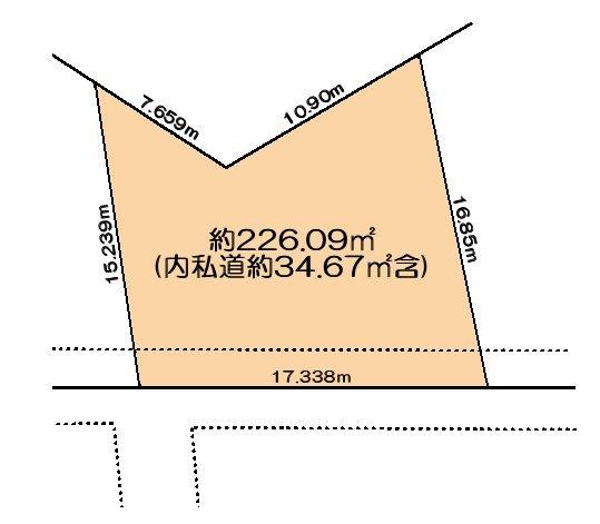 Compartment figure. Land price 3 million yen, Land area 226.09 sq m