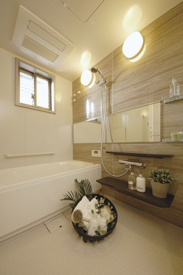 Bathing-wash room.  [Bathroom] Watered until the five senses, Relaxing space filled with healing air (A type model room)