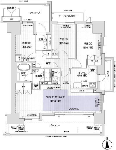 Floor: 3LDK, occupied area: 78.87 sq m, Price: 34.3 million yen