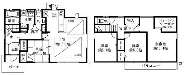 Floor plan. 41,500,000 yen, 4LDK, Land area 190.99 sq m , Building area 116.18 sq m