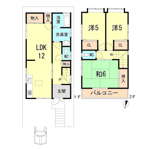 Floor plan. 20.8 million yen, 3LDK, Land area 63.1 sq m , Building area 74.92 sq m