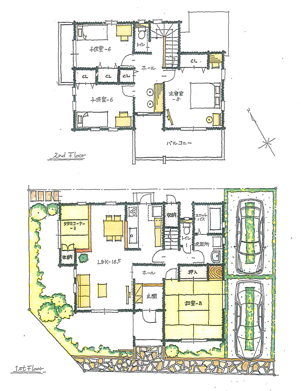 Building plan example (Perth ・ Introspection). Building plan example Building price 19,860,000 yen, Building area 118.41 sq m