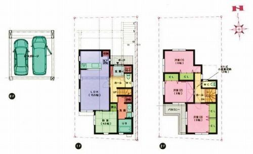 Floor plan. 30,800,000 yen, 4LDK, Land area 110.76 sq m , Building area 127.01 sq m
