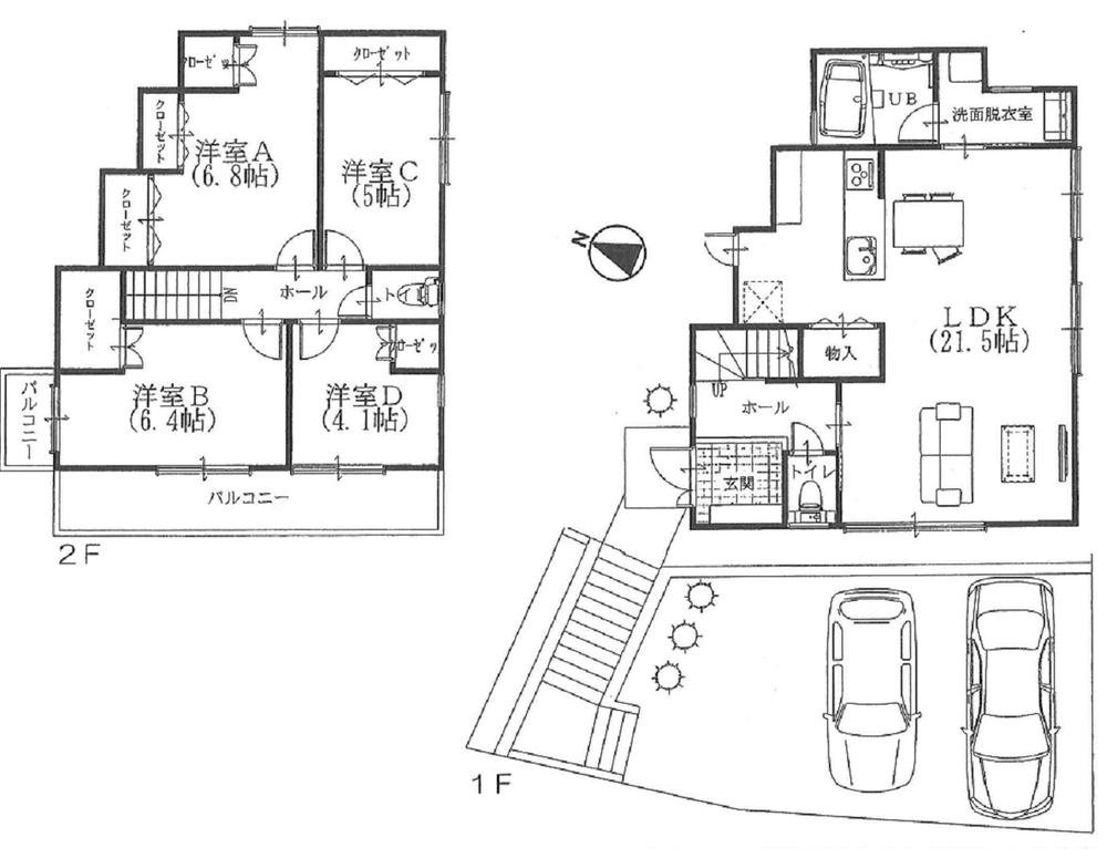 Floor plan. (A No. land), Price 29,800,000 yen, 4LDK, Land area 128.42 sq m , Building area 103.76 sq m