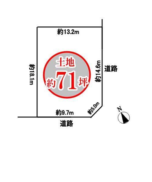 Compartment figure. Land price 12.8 million yen, Land area 235.08 sq m