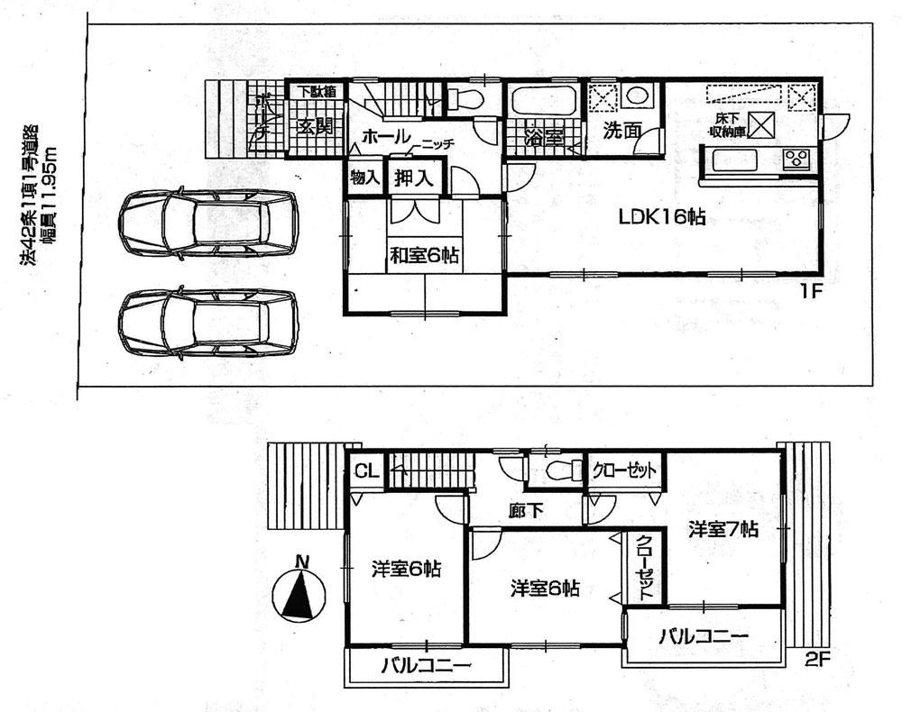 Compartment figure. 20.8 million yen, 4LDK, Land area 151.85 sq m , Building area 95.58 sq m