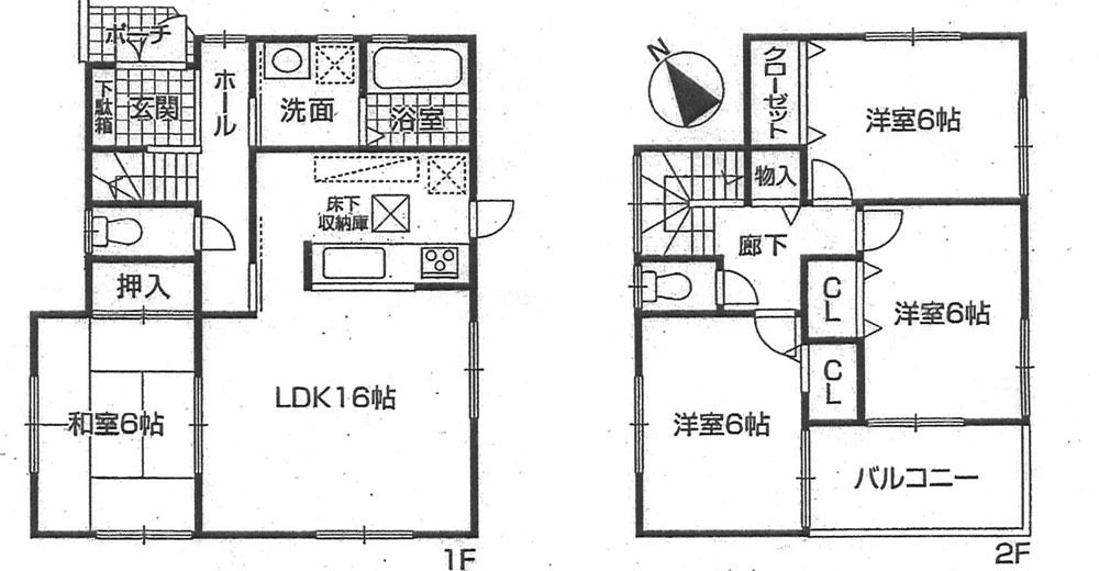 Floor plan. 22,800,000 yen, 4LDK, Land area 239.32 sq m , Building area 94.77 sq m