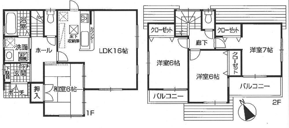 Floor plan. (No. 3 locations), Price 23,300,000 yen, 4LDK, Land area 146.22 sq m , Building area 95.58 sq m