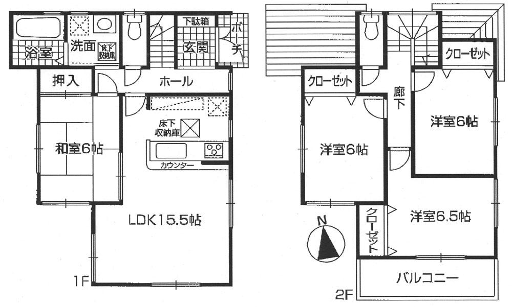 Floor plan. (No. 4 locations), Price 19,800,000 yen, 4LDK, Land area 119.3 sq m , Building area 95.58 sq m