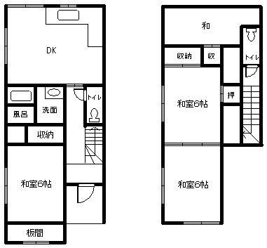 Floor plan. 6.8 million yen, 4DK, Land area 132.24 sq m , Building area 83.62 sq m example Mortgage monthly 17,143 yen