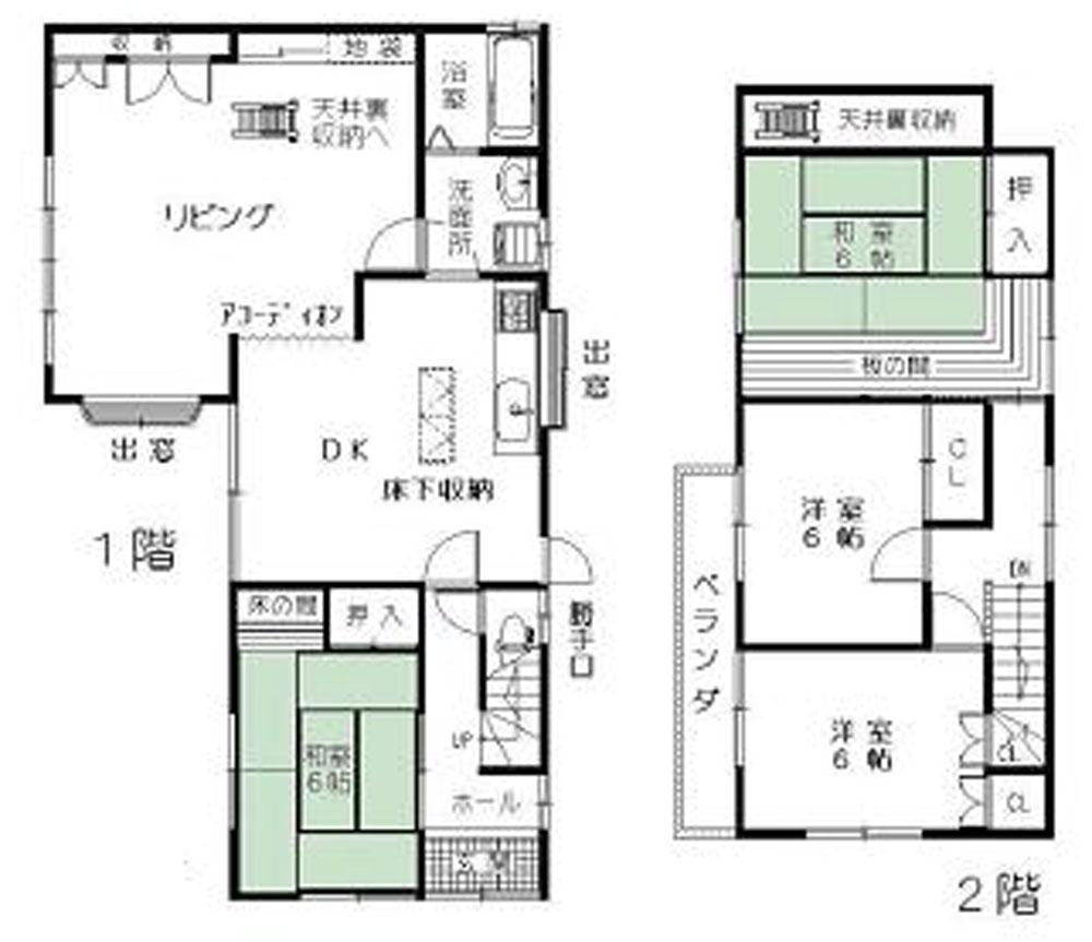 Floor plan. 10.8 million yen, 4LDK, Land area 142.2 sq m , Building area 113.44 sq m