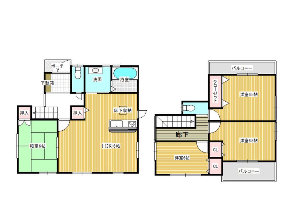 Floor plan. (No. 2 locations), Price 17.8 million yen, 4LDK, Land area 134.87 sq m , Building area 95.58 sq m