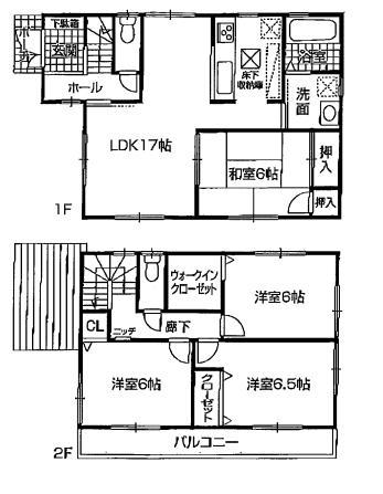 Floor plan. 22,800,000 yen, 4LDK, Land area 132.25 sq m , Building area 98.82 sq m