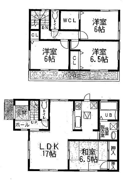 Floor plan. 22,800,000 yen, 4LDK + S (storeroom), Land area 150.68 sq m , Building area 98.41 sq m 4LDK