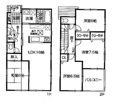 Floor plan. 18,800,000 yen, 4LDK, Land area 148.15 sq m , Building area 97.2 sq m