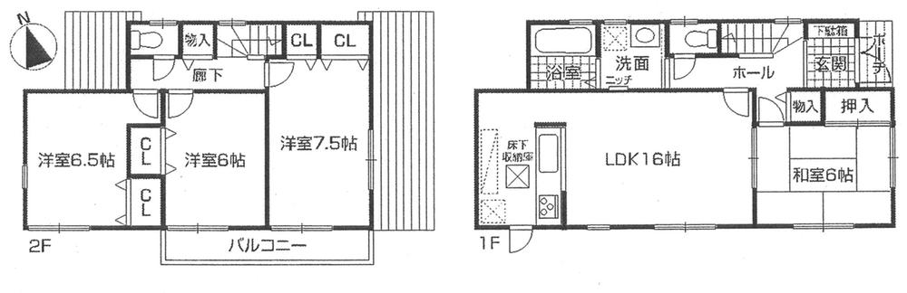 Floor plan. (No. 1 point), Price 18,800,000 yen, 4LDK, Land area 145.58 sq m , Building area 98.01 sq m