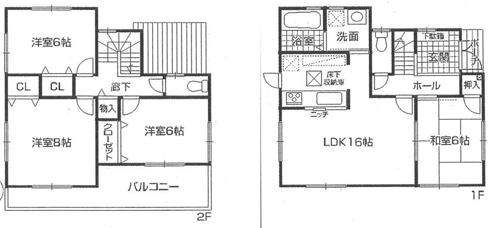 Floor plan. (No. 2 locations), Price 18,800,000 yen, 4LDK, Land area 145.58 sq m , Building area 98.01 sq m