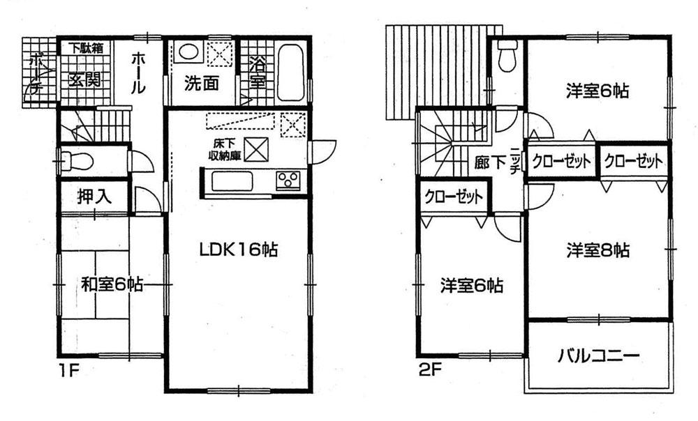 Floor plan. 21,800,000 yen, 4LDK, Land area 176.82 sq m , Building area 95.57 sq m