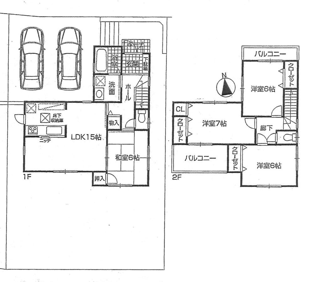 Floor plan. (No. 2 locations), Price 23.8 million yen, 4LDK, Land area 172.46 sq m , Building area 94.77 sq m