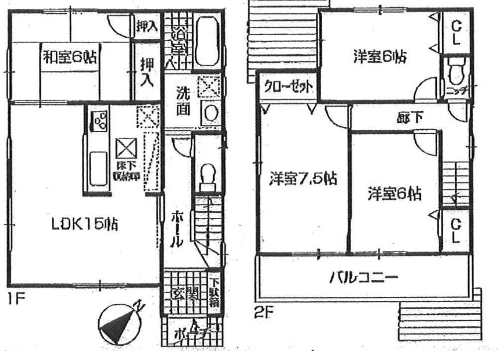 Floor plan. (No. 1 point), Price 19,800,000 yen, 4LDK, Land area 141.75 sq m , Building area 97.77 sq m