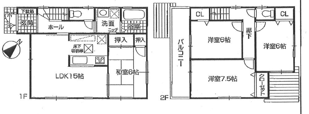 Floor plan. (No. 3 locations), Price 16.8 million yen, 4LDK, Land area 136.27 sq m , Building area 94.77 sq m
