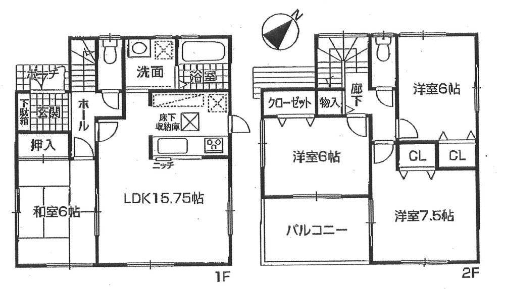 Floor plan. (No. 4 locations), Price 17.8 million yen, 4LDK, Land area 155.74 sq m , Building area 95.58 sq m