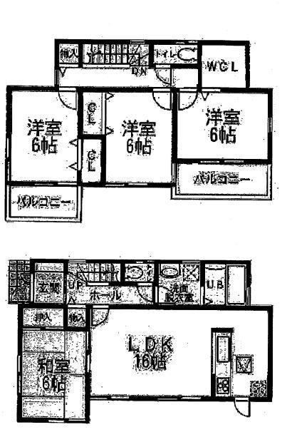 Floor plan. 22,800,000 yen, 4LDK + S (storeroom), Land area 150.68 sq m , Building area 98.82 sq m 4LDK