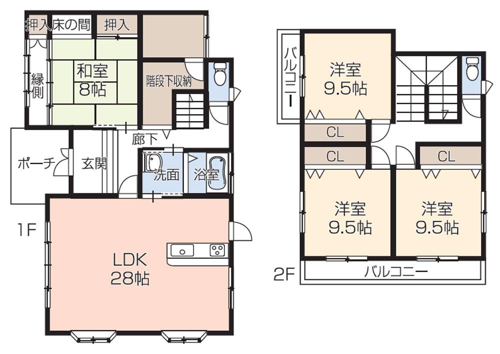 Floor plan. 27,800,000 yen, 4LDK, Land area 399.99 sq m , Building area 180.9 sq m