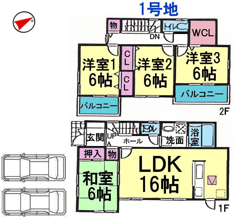 Floor plan. (No. 1 point), Price 22,800,000 yen, 4LDK, Land area 150.68 sq m , Building area 98.82 sq m