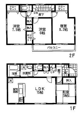Floor plan. 16 million yen, 4LDK, Land area 136.91 sq m , Building area 98.01 sq m