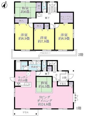 Floor plan. 5LDK is the type of room!