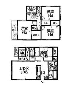 Floor plan. 23.8 million yen, 4LDK + S (storeroom), Land area 150.67 sq m , Building area 99.22 sq m 4LDK