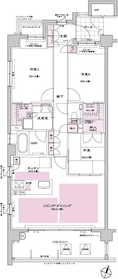 Floor: 3LDK, occupied area: 83.19 sq m, price: 44 million yen (tentative)