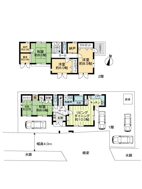 Floor plan. 62 million yen, 5LDK + S (storeroom), Land area 183.12 sq m , Building area 120.84 sq m