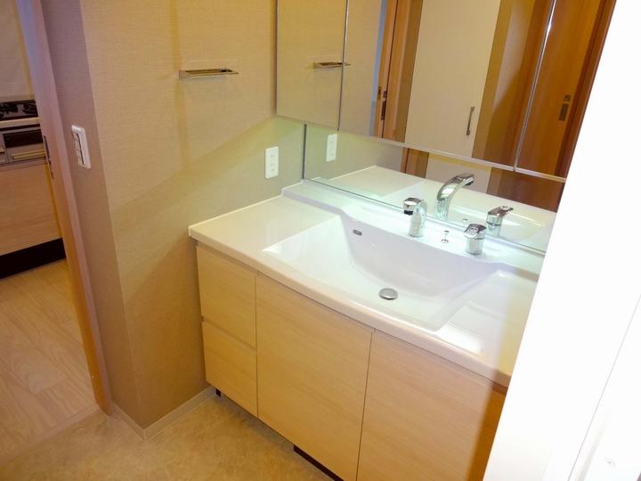 Wash basin, toilet. It is vanity wide type.