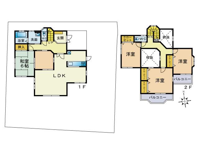 Floor plan. 18.3 million yen, 4LDK, Land area 234.25 sq m , Building area 115.71 sq m