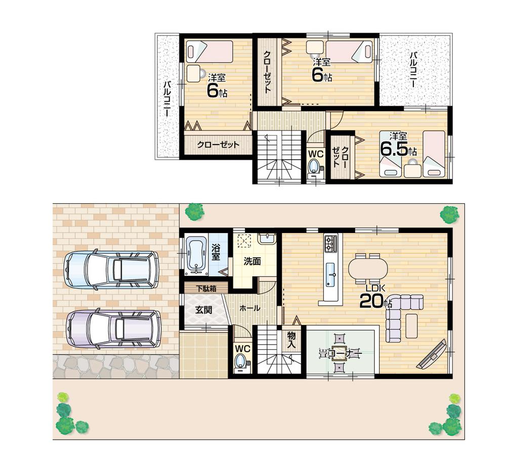 Floor plan. 21,688,000 yen, 3LDK, Land area 150 sq m , Building area 96.05 sq m floor plan