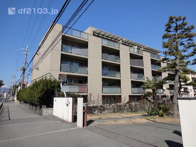 Local appearance photo. Showa is a 55-year July Built 5-story low-rise apartment. Mukogawa also is an environment close to enjoy nature